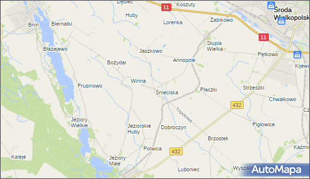 mapa Śnieciska, Śnieciska na mapie Targeo