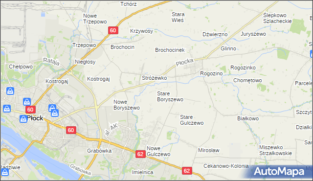 mapa Stare Boryszewo, Stare Boryszewo na mapie Targeo