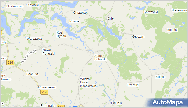 mapa Stare Polaszki, Stare Polaszki na mapie Targeo