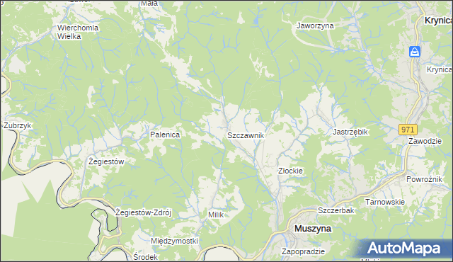 mapa Szczawnik, Szczawnik na mapie Targeo