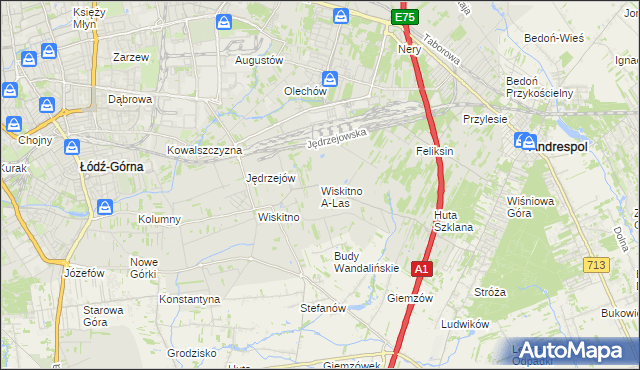 mapa Wiskitno A-Las, Wiskitno A-Las na mapie Targeo