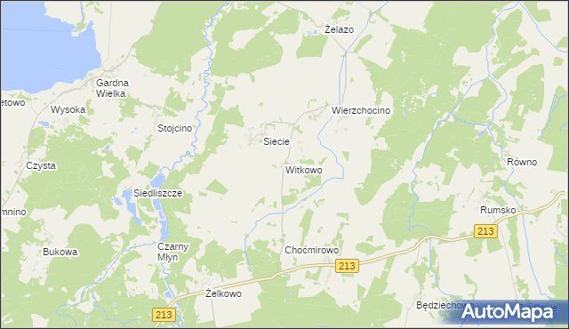 mapa Witkowo gmina Smołdzino, Witkowo gmina Smołdzino na mapie Targeo