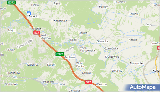 mapa Wola Karczewska, Wola Karczewska na mapie Targeo