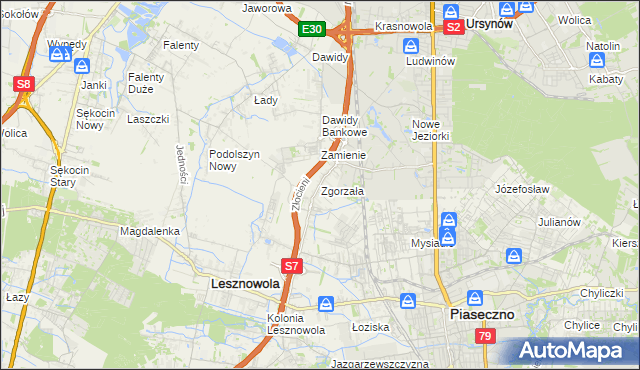 mapa Zgorzała, Zgorzała na mapie Targeo
