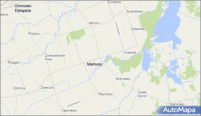 mapa Balewo gmina Markusy, Balewo gmina Markusy na mapie Targeo