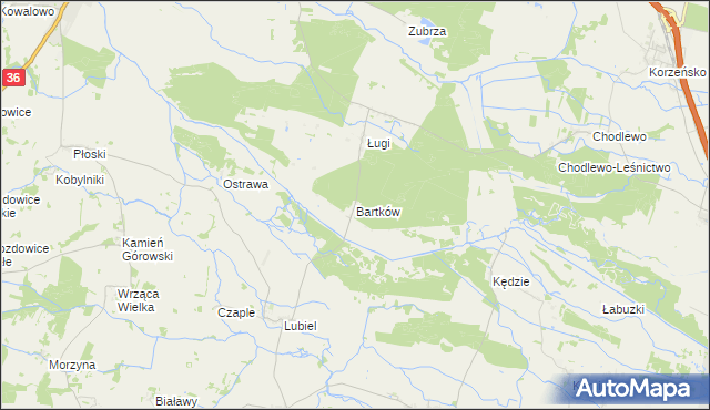 mapa Bartków gmina Wąsosz, Bartków gmina Wąsosz na mapie Targeo