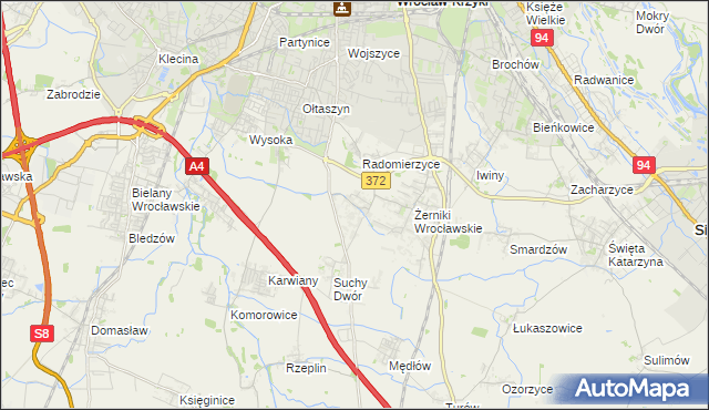 mapa Biestrzyków, Biestrzyków na mapie Targeo