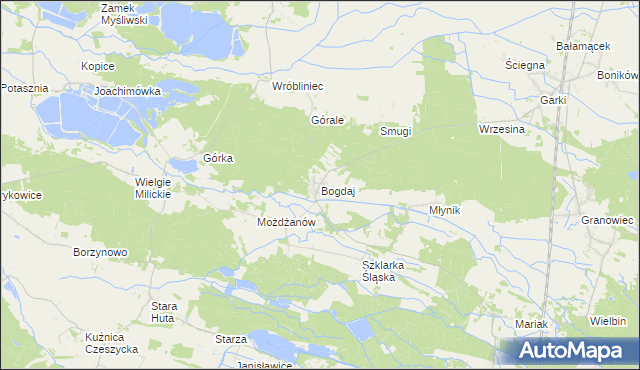 mapa Bogdaj, Bogdaj na mapie Targeo