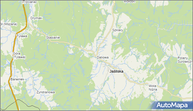 mapa Daliowa, Daliowa na mapie Targeo