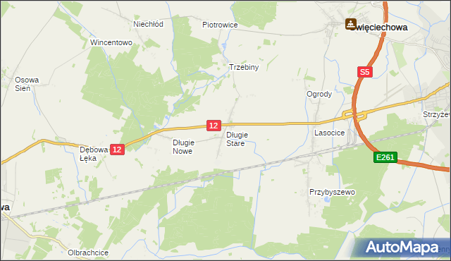 mapa Długie Stare, Długie Stare na mapie Targeo