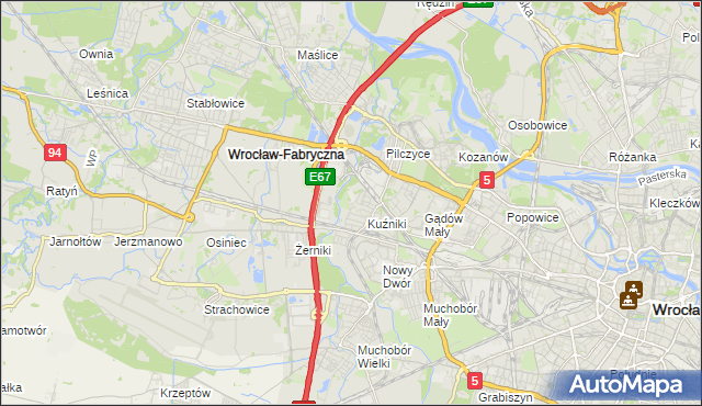 mapa Fabryczna, Fabryczna na mapie Targeo