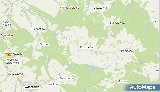 mapa Kondratów, Kondratów na mapie Targeo