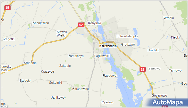 mapa Łagiewniki gmina Kruszwica, Łagiewniki gmina Kruszwica na mapie Targeo
