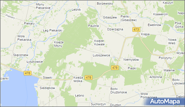 mapa Lubiszewice, Lubiszewice na mapie Targeo
