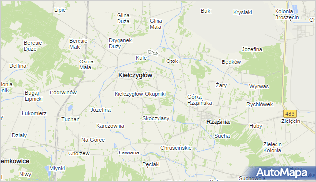 mapa Studzienica, Studzienica na mapie Targeo