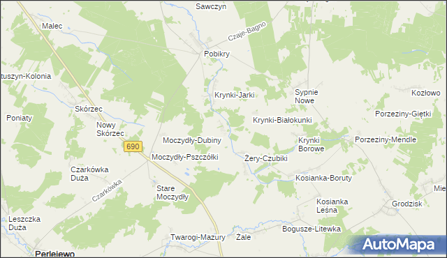mapa Żery Bystre, Żery Bystre na mapie Targeo