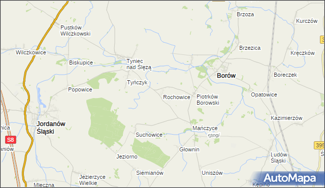 mapa Rochowice, Rochowice na mapie Targeo