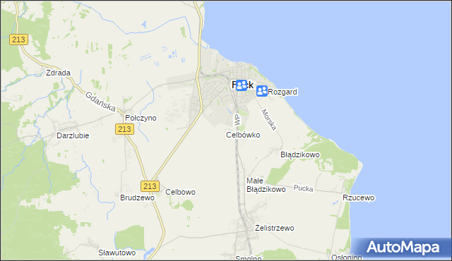 mapa Celbówko, Celbówko na mapie Targeo