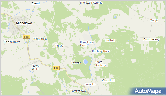 mapa Kuchmy-Pietruki, Kuchmy-Pietruki na mapie Targeo