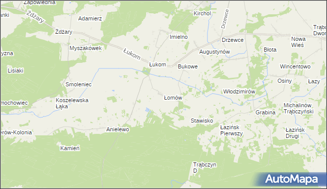 mapa Łomów, Łomów na mapie Targeo