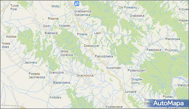 mapa Pakoszówka, Pakoszówka na mapie Targeo