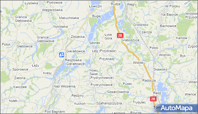 mapa Przybradz, Przybradz na mapie Targeo