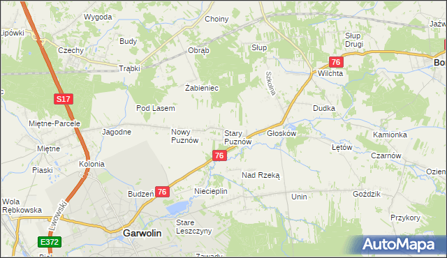 mapa Stary Puznów, Stary Puznów na mapie Targeo