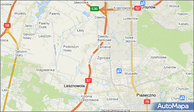 mapa Zgorzała, Zgorzała na mapie Targeo
