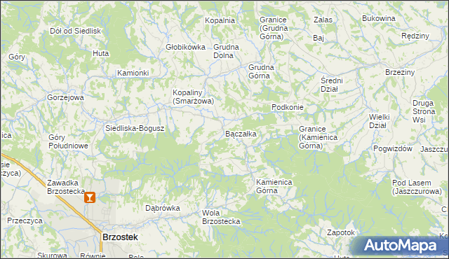 mapa Bączałka, Bączałka na mapie Targeo