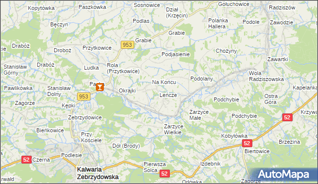 mapa Leńcze, Leńcze na mapie Targeo