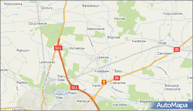 mapa Lewków, Lewków na mapie Targeo