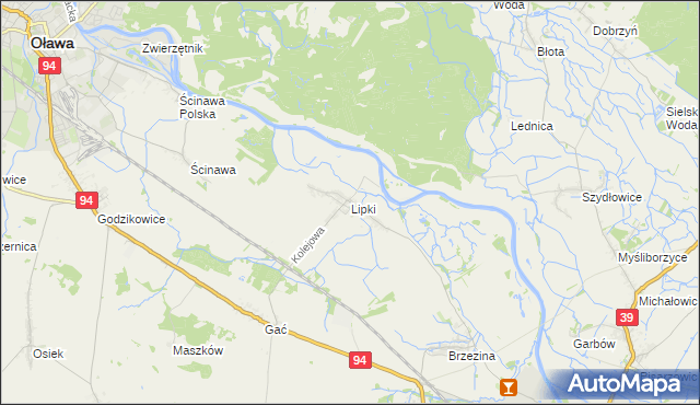 mapa Lipki gmina Skarbimierz, Lipki gmina Skarbimierz na mapie Targeo