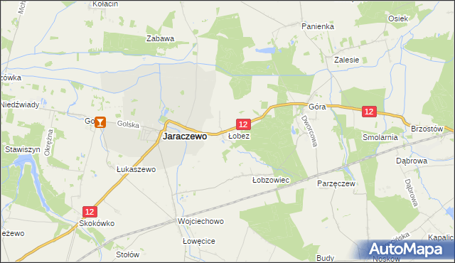 mapa Łobez gmina Jaraczewo, Łobez gmina Jaraczewo na mapie Targeo