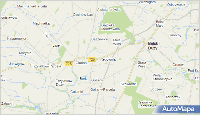 mapa Rębowola, Rębowola na mapie Targeo