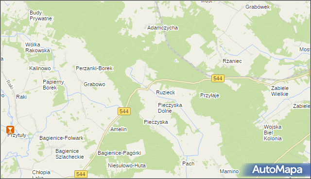 mapa Ruzieck, Ruzieck na mapie Targeo