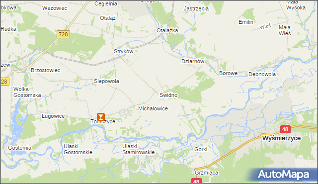 mapa Świdno gmina Mogielnica, Świdno gmina Mogielnica na mapie Targeo