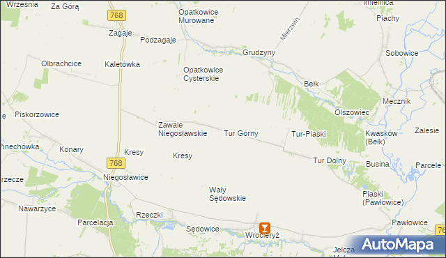 mapa Tur Górny, Tur Górny na mapie Targeo