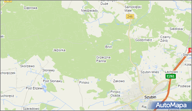 mapa Grzeczna Panna, Grzeczna Panna na mapie Targeo