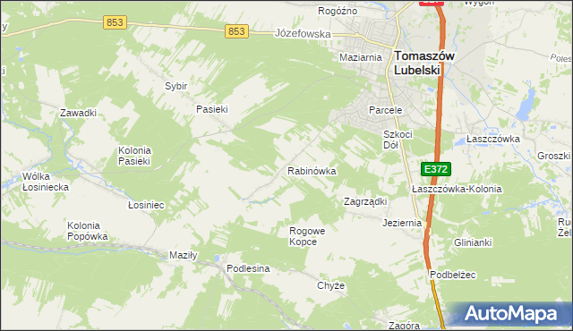 mapa Rabinówka, Rabinówka na mapie Targeo