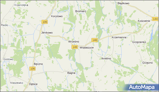 mapa Wojtaszyce, Wojtaszyce na mapie Targeo