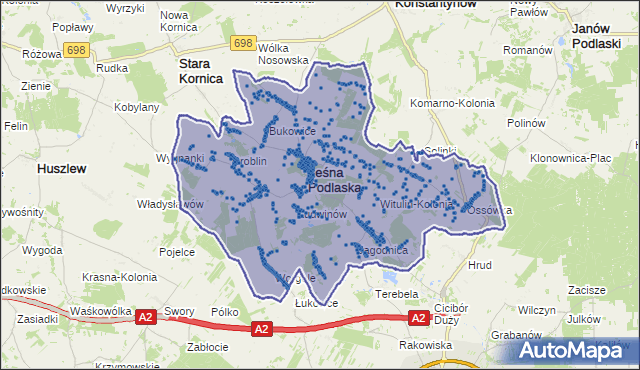 Kod pocztowy 21-542