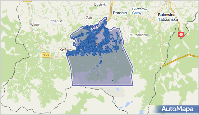 Kod pocztowy 34-500