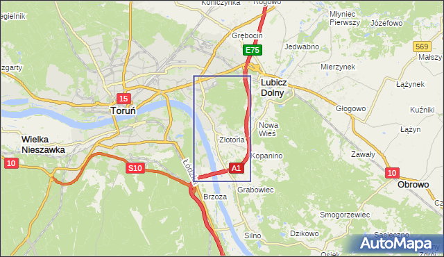korki drogowe Autostrada A1 na mapie Targeo