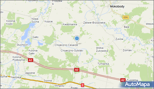 mapa Aleksandrówka, Aleksandrówka gmina Grębków na mapie Targeo