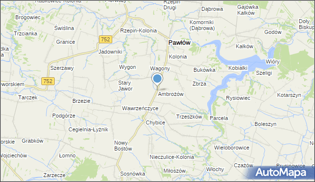 mapa Ambrożów, Ambrożów na mapie Targeo