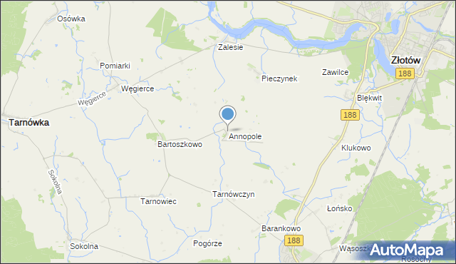 mapa Annopole, Annopole gmina Tarnówka na mapie Targeo