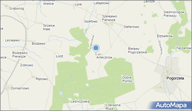 mapa Anteczków, Anteczków na mapie Targeo