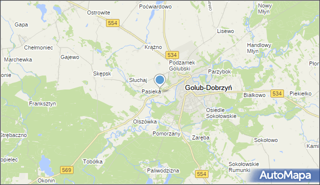 mapa Antoniewo, Antoniewo gmina Golub-Dobrzyń na mapie Targeo
