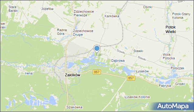 mapa Antoniówka, Antoniówka gmina Zaklików na mapie Targeo