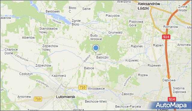 mapa Babiczki, Babiczki na mapie Targeo